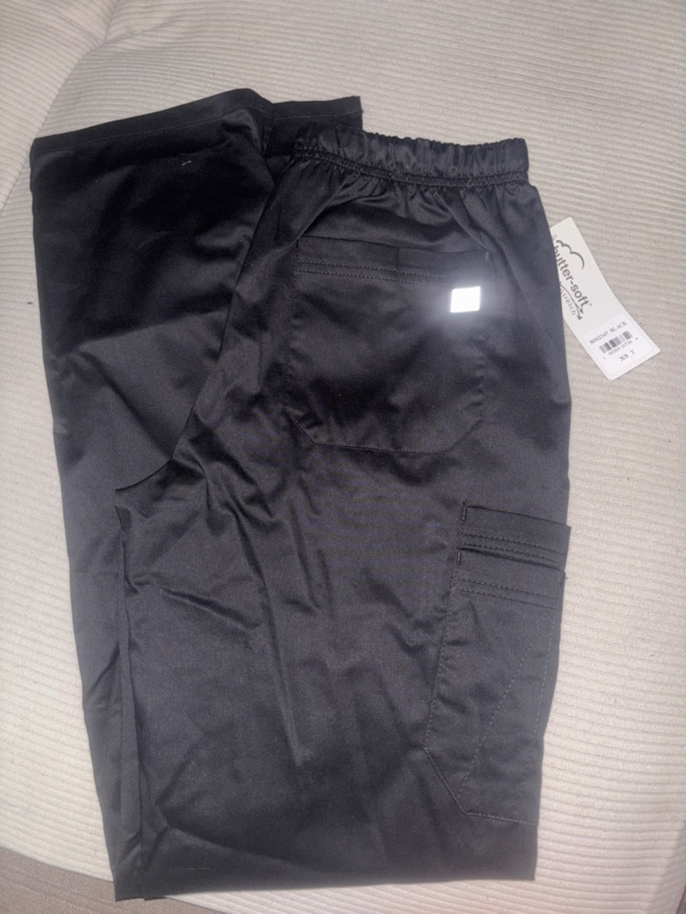 Butter Men's Black Cargo Pants with Elastic Waist